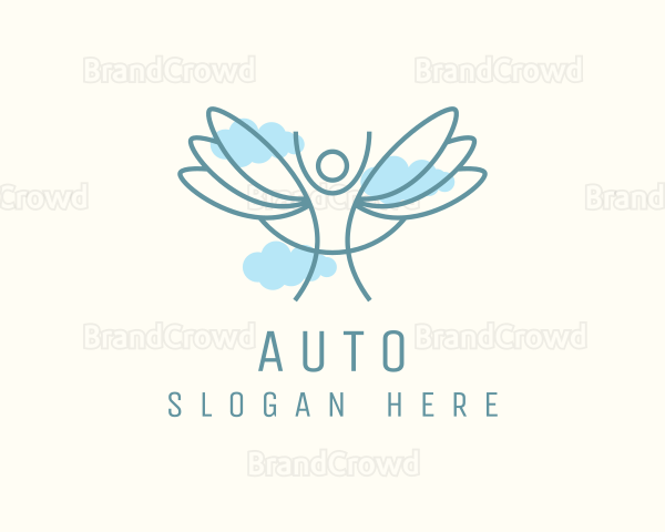 Religious Angel Cloud Logo