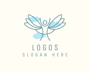 Female - Religious Angel Cloud logo design