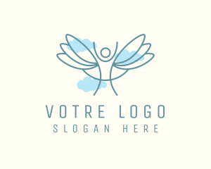 Wing - Religious Angel Cloud logo design