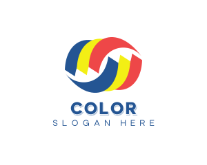 Tri Color Swoosh logo design