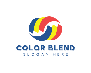 Tri Color - Tri Color Swoosh logo design