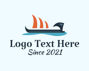 Sailing - Viking Battleship Sail logo design