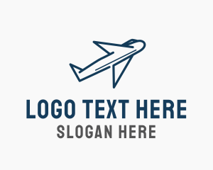 Courier - Airplane Travel Company logo design