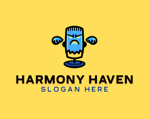 Harmony - Ghost Microphone Podcast logo design