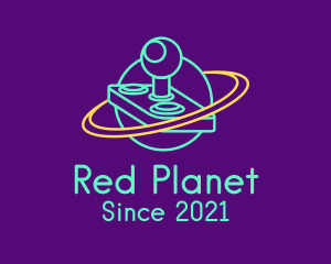 Joystick Game Controller Planet logo design