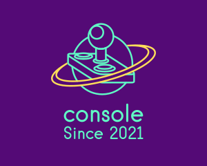 Joystick Game Controller Planet logo design