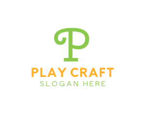 Curly Playful Daycare logo design