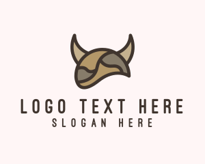 Viking Helmet Gamer  logo design