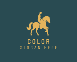 Jockey - Horseback Riding Equestrian logo design