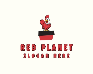 Red Chicken Rooster logo design