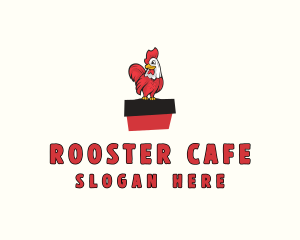 Red Chicken Rooster logo design