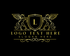 Pegasus Shield Luxury Logo