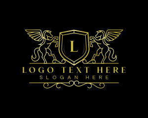 Pegasus Shield Luxury Logo