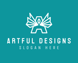 Flying Wings Letter A logo design