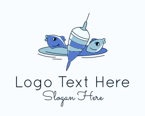 Angling - Floater Lure Fish logo design