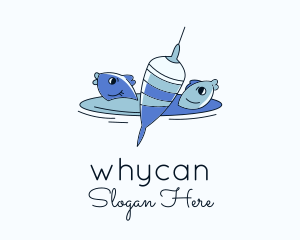 Fisheries - Floater Lure Fish logo design