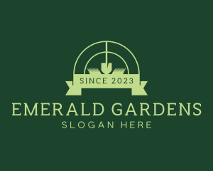 Gardening Grass Shovel logo design