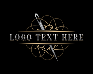 Quilting - Fashion Needle Sewing logo design