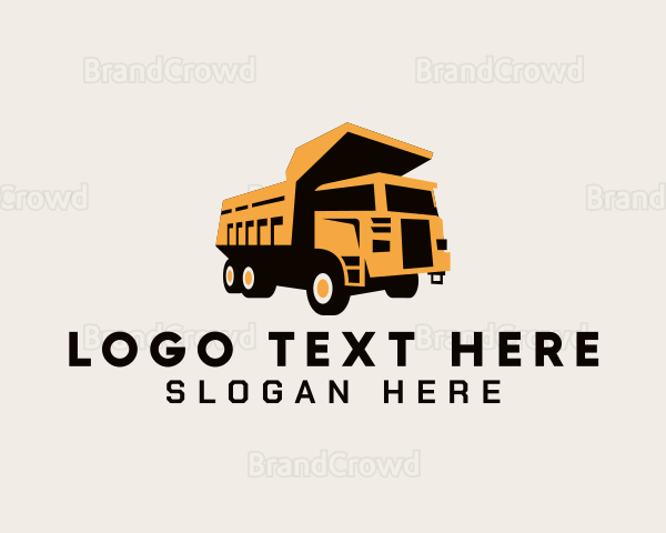 Dump Truck Vehicle Logo