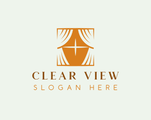 Window Curtain Decor logo design