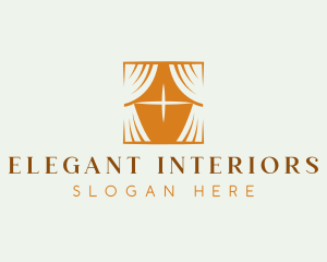 Window Curtain Decor logo design