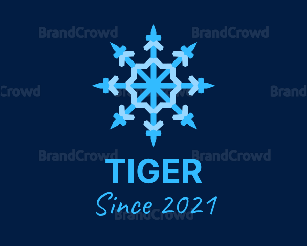 Blue Snowflake Chandelier Logo