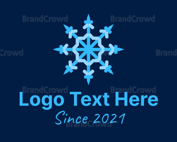 Blue Snowflake Chandelier Logo