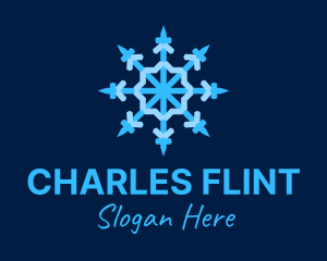 Blue Snowflake Chandelier Logo