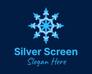 Blue Snowflake Chandelier Logo