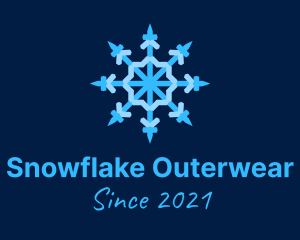 Blue Snowflake Chandelier logo design