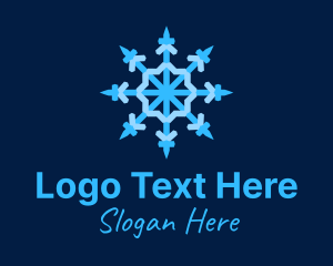 Blue Snowflake Chandelier Logo