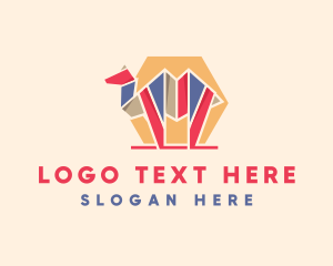 Zoo - Geometric Origami Camel logo design