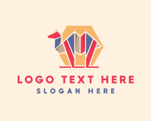 Mosaic - Geometric Origami Camel logo design