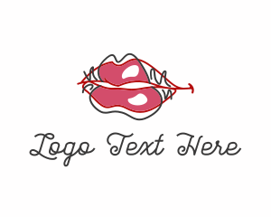 Lipstick - Beauty Lips Cosmetic logo design