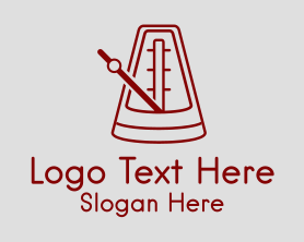 Simple - Red Simple Metronome logo design