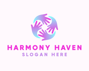 Harmony - Helping Hands Community logo design