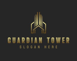 Tower Building Real Estate logo design