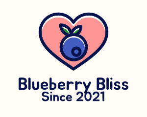 Blueberry - Blueberry Fruit Love logo design