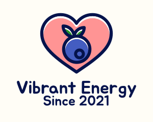 Passion - Blueberry Fruit Love logo design