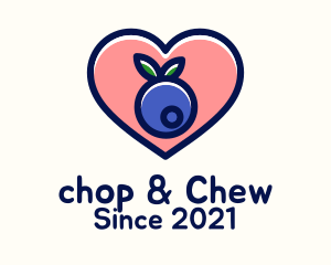 Love - Blueberry Fruit Love logo design