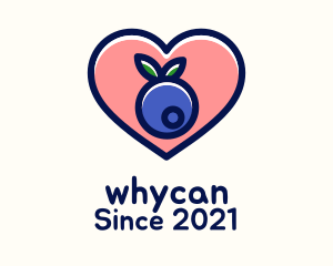 Heart - Blueberry Fruit Love logo design