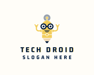 Droid - Educational Pencil Robot logo design