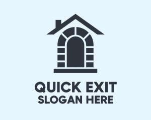 Exit - Welcome Home Door Doorway logo design