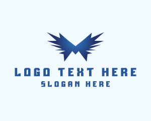 Technician - Creative Wings Letter M logo design