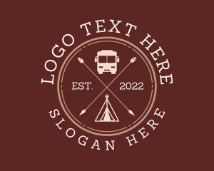 Caravan - Camper Van Tent logo design