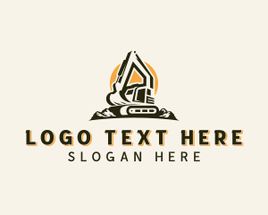 Industrial Construction Excavator Logo