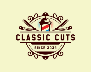 Barber Grooming Haircut logo design