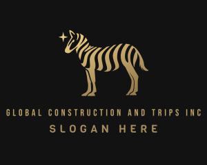 Deluxe - Gradient Golden Zebra logo design