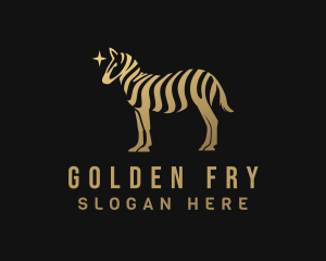 Gradient Golden Zebra logo design