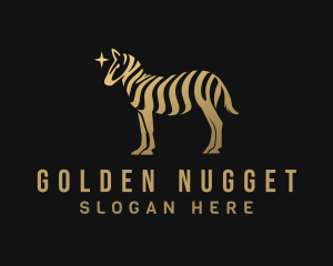 Gradient Golden Zebra logo design